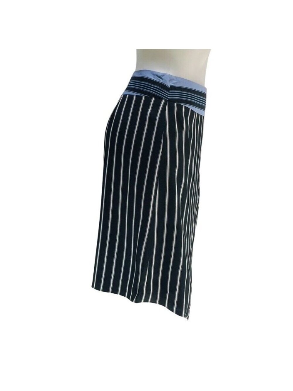 Ann Taylor Loft Womens Striped A-Line Skirt Size 0 Black & Blue - Picture 3 of 7